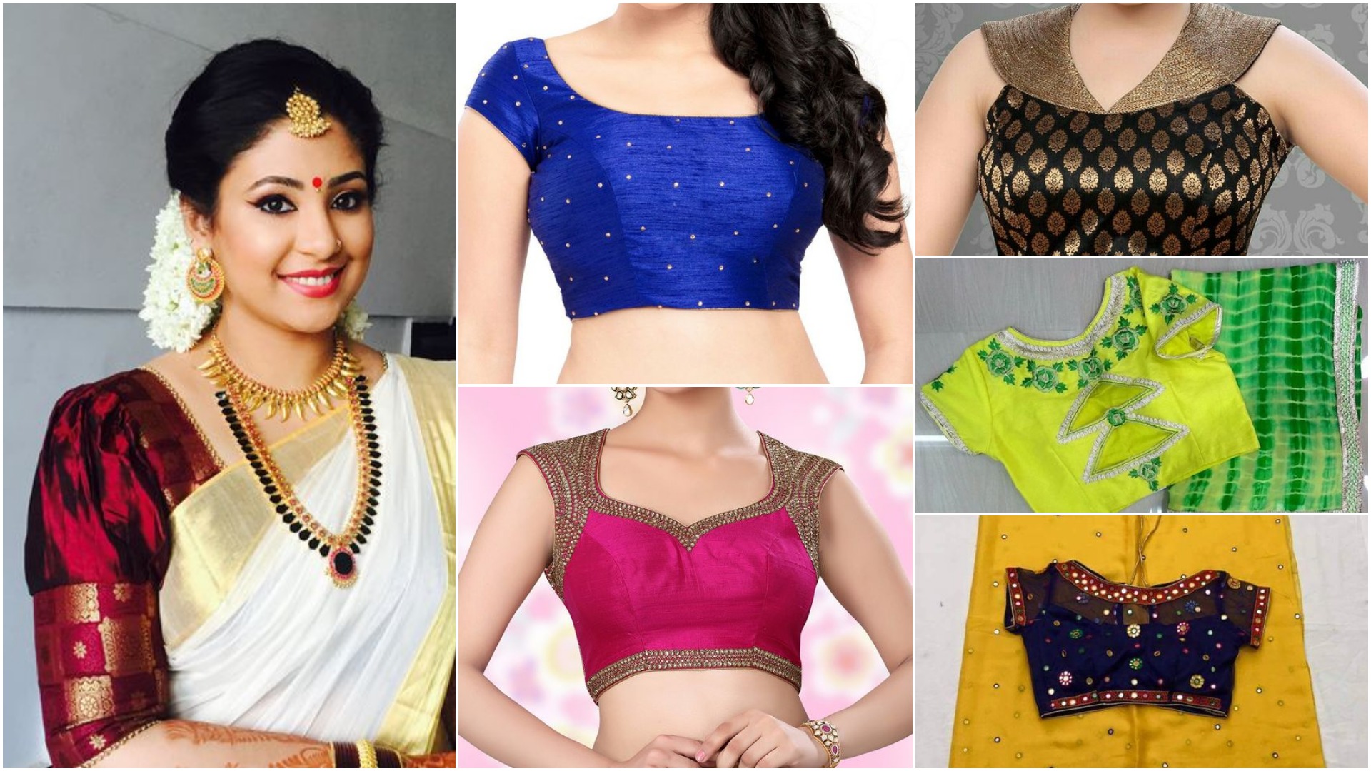 saree blouse designs front and back 2018.