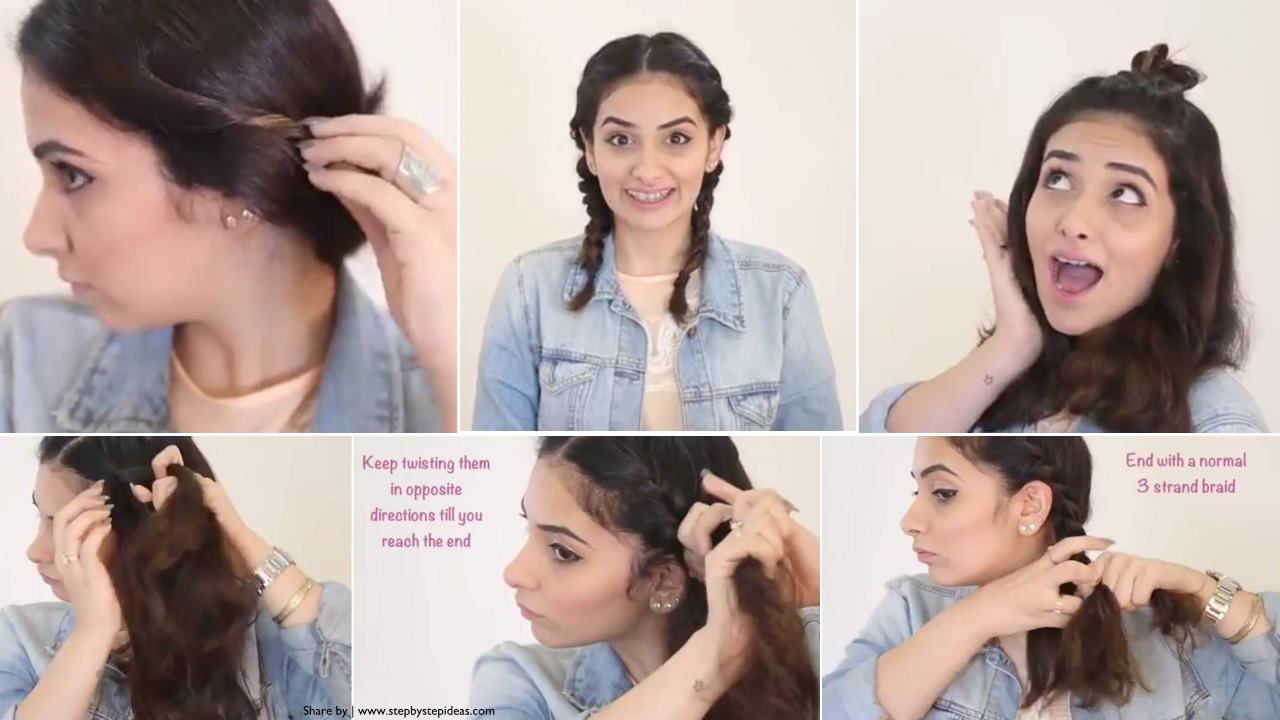 3 Easy Hairstyles For Short Hair Step By Step Tutorial