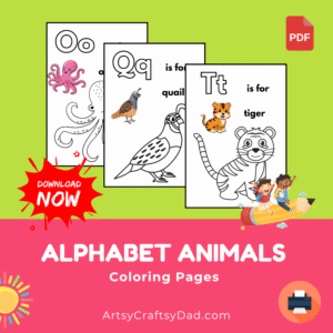 Alphabet Animals A–Z Coloring Pages for Kindergarten