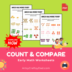 Early Math Count and Compare Worksheet for Grade 1