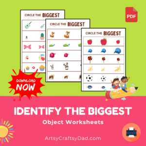 Identify the Biggest Object Worksheet for Kindergarten