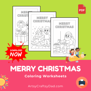 Merry Christmas Coloring Worksheets For Children