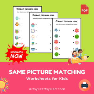 Same Picture Matching Worksheet for Kids
