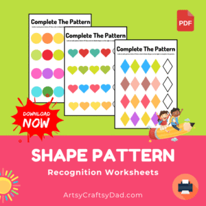 Shape Pattern Recognition Worksheet for Kids
