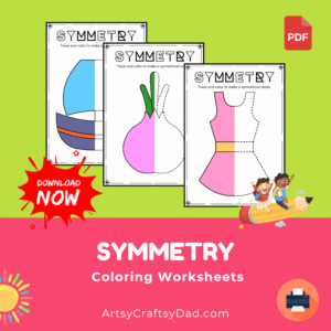 Symmetry Coloring Worksheet For Grade 1