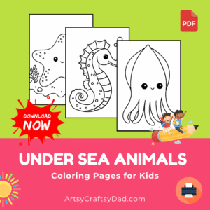 Under the Sea Animals Coloring Pages for Kids