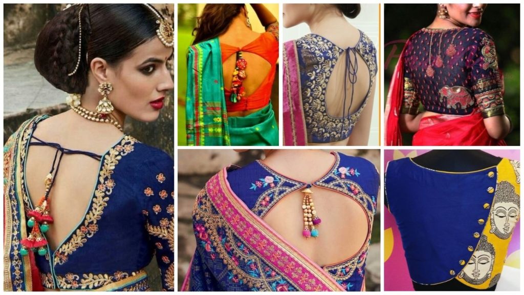 50 Latest Silk Blouse Back Neck Designs (2022) - Tips and Beauty