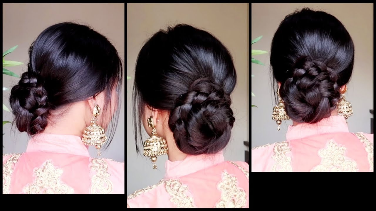 side bun hairstyles for indian wedding archives