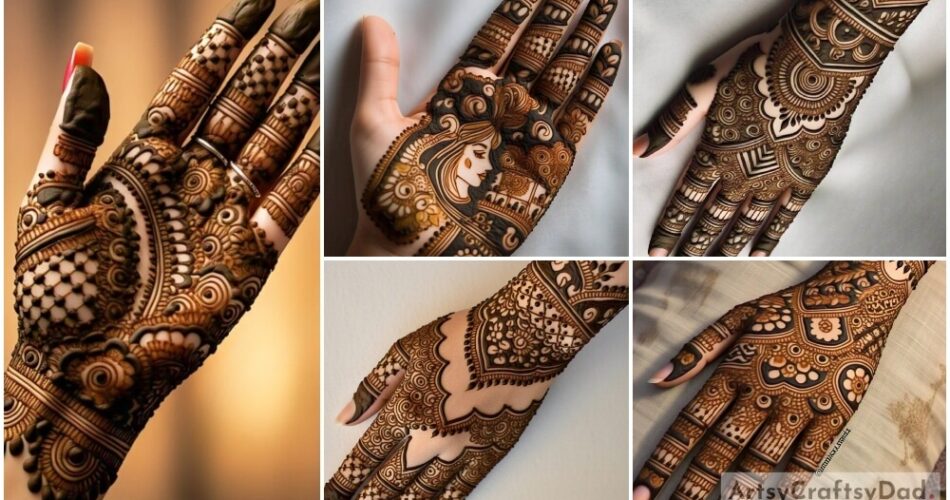 Contemporary Indian Bridal Mehndi Design