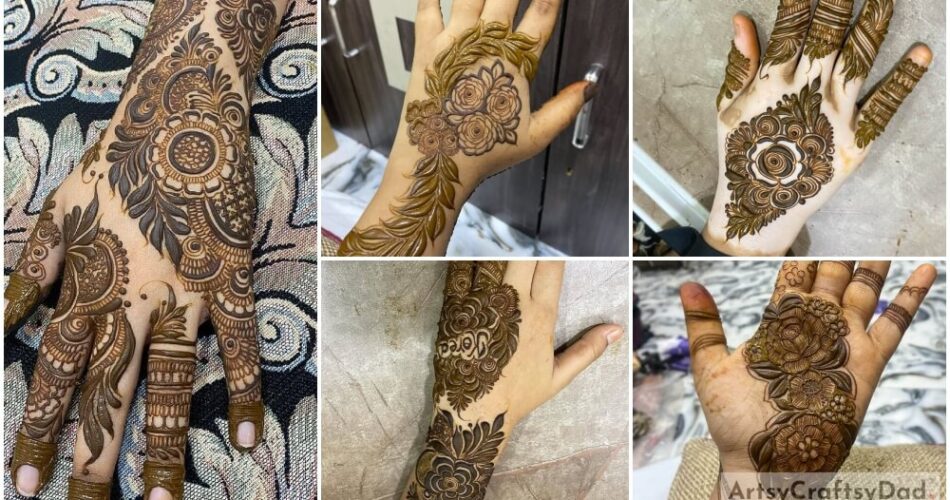 Easy Thick Layer Henna Mehndi Design
