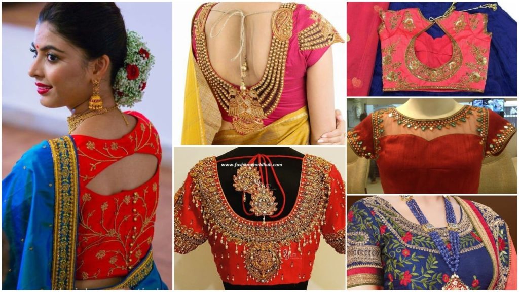 Trendy Saree Blouse Designs For Silk Sarees 2018 - ArtsyCraftsyDad