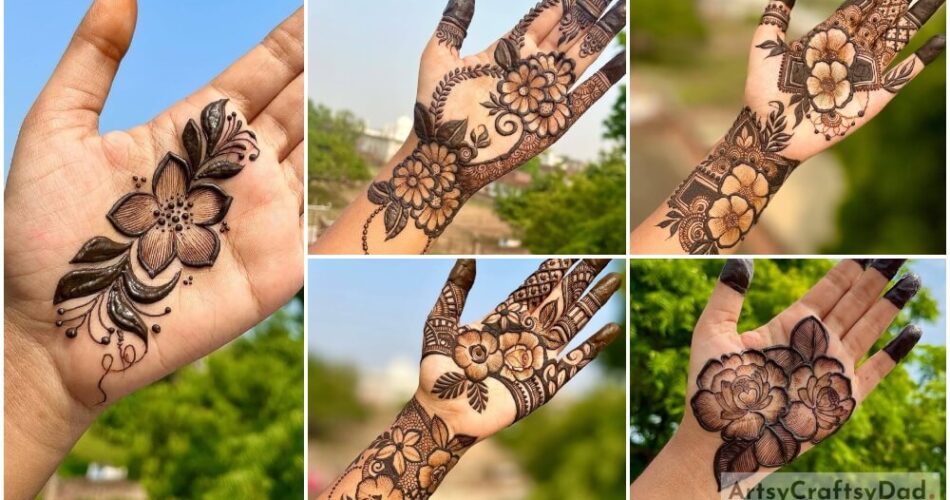 Simple Floral Mehndi Henna Designs For Hands