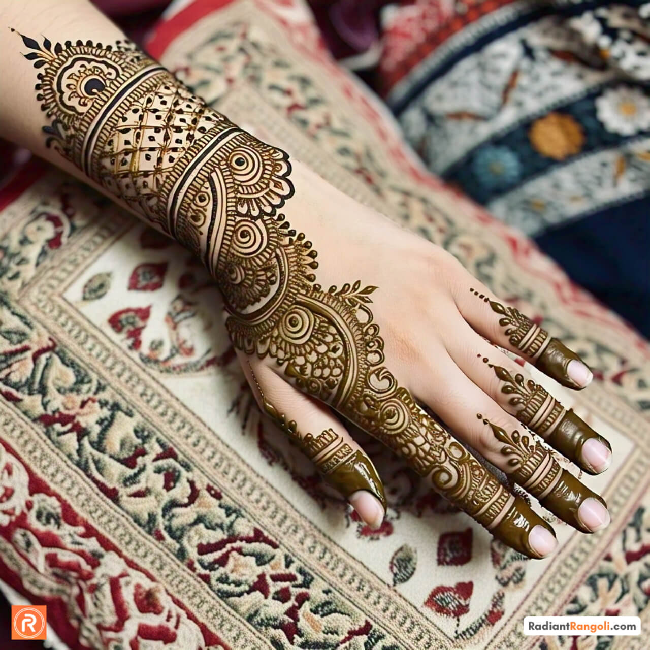 Backhand Mehndi Designs for Festive Elegance