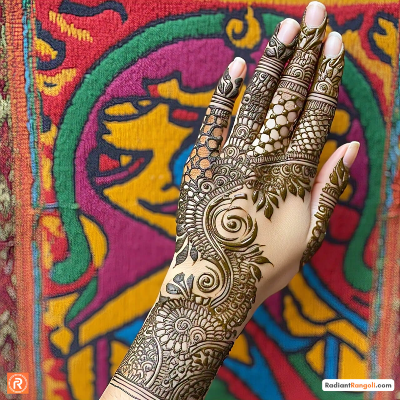 Elegant Moroccan-Inspired Mehndi Design for Back Hand
