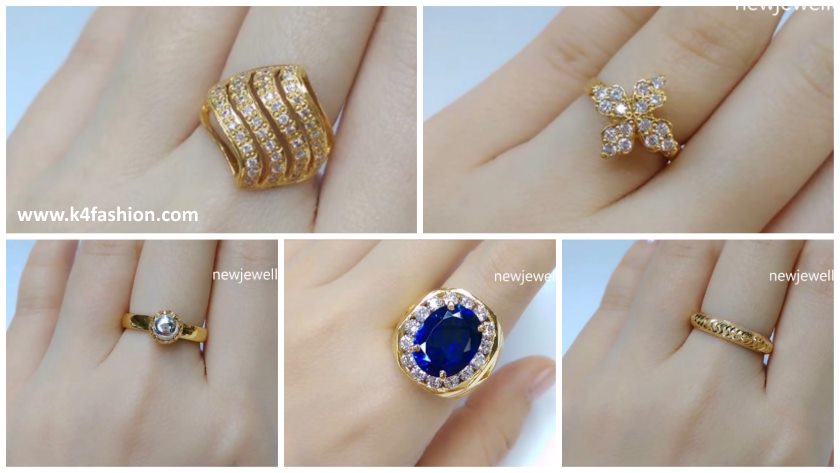 Latest Gold Stone Ring Designs - Kurti Blouse