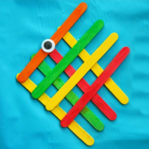 Easy Angelfish Popsicle Stick Craft For Kids Using Googly Eyes - Creative Projects Using Popsicle Sticks