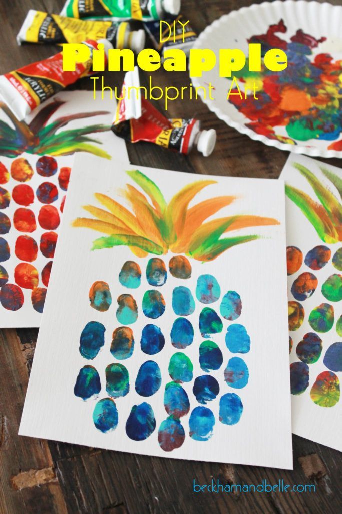 Adorable Pineapple Thumbprint Art Idea For Kids - Enjoyable and Fun Fingerprint Creations for Youngsters
