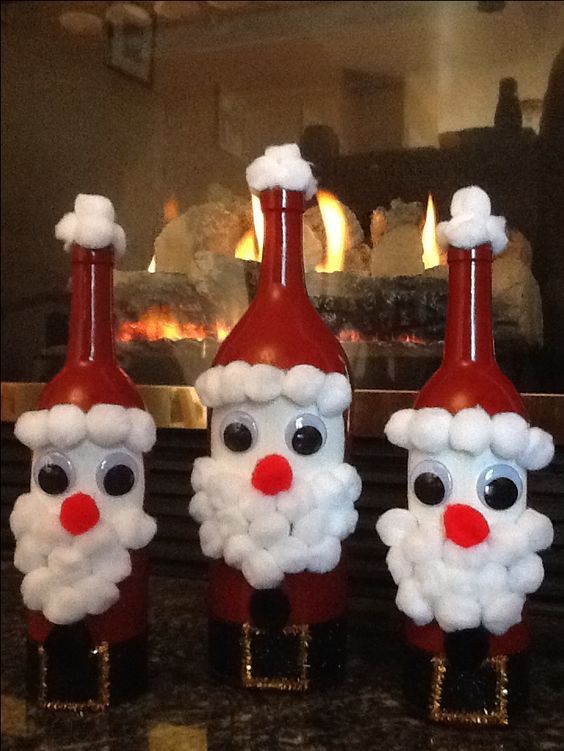 Adorable Santa Claus Bottle Decoration For Christmas Celebration - Constructing Crafts to Sell at Christmas 