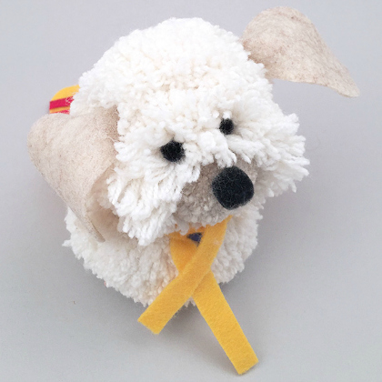 Adorable Shaggy Dog Craft Made With Pom Pom & Felt Fabrics - Crafting Pom Poms with the Assistance of Kids