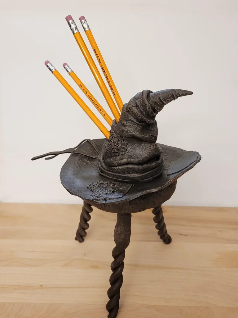 Amazing Harry Potter ‘Sorting-Hat’ Pencil Holder Craft With Polymer Clay - Polymer Clay Harry Potter Projects for Kids