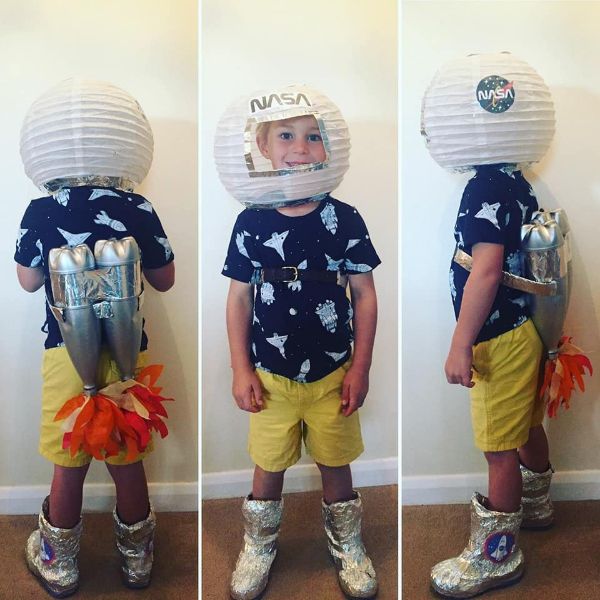 Amazing NASA Spacesuit Costume Craft Using Paper Lanterns & Steel Bottles - Constructing Attire for Youngsters