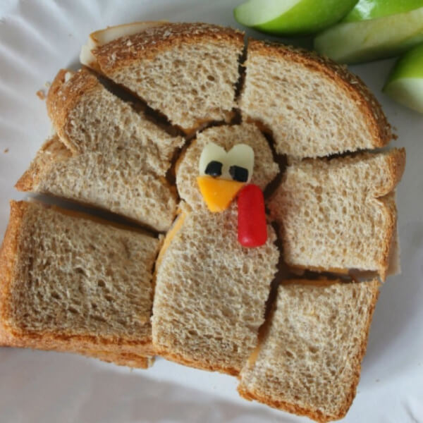 Amazing Turkey Sandwich Snack To Make With Kids At Home - Creating snacks for older kids in the fall
