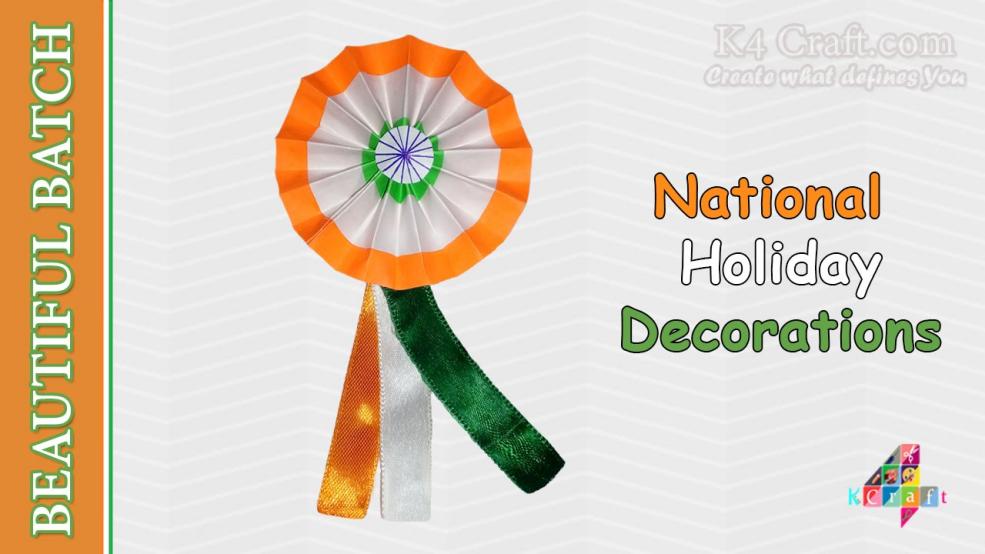 Awesome Indian Batch Decoration Activity For Independence Day - Exercises for Indian Children on the Fourth of July