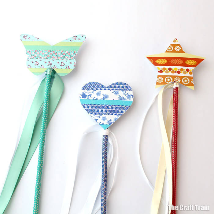 Awesome Magic Wand Toy Decoration With Washi Tapes & Ribbons - Washi Tape Projects To Try