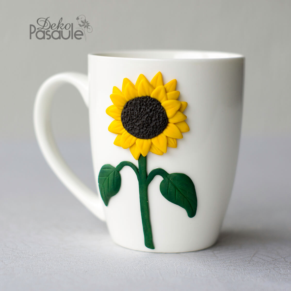 Awesome Sunflower Mug Decor Idea Using Polymer Clay - Crafting a Mug with Polymer Clay