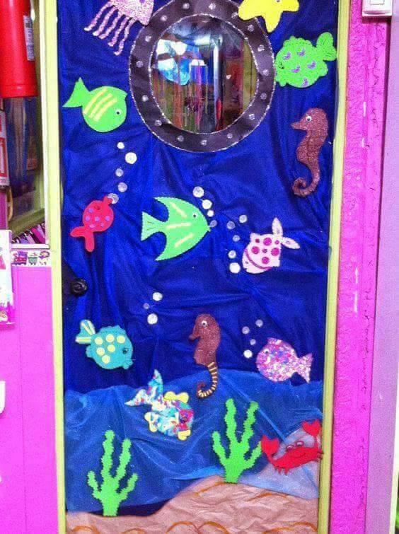 Awesome Underwater Sea Animal Decoration Ideas For Classroom Door - Inspiring ideas for kindergarten classroom door decorations.