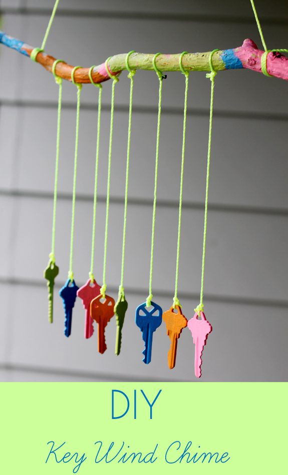 Beautiful & Colorful Key Wind Chime Decoration Craft Idea For Home - Making DIY Wind Chimes with Kids