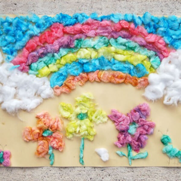 Beautiful Cotton Ball Art Activity For Kids To Make - Unique and Entertaining Art Projects with Cotton Balls 