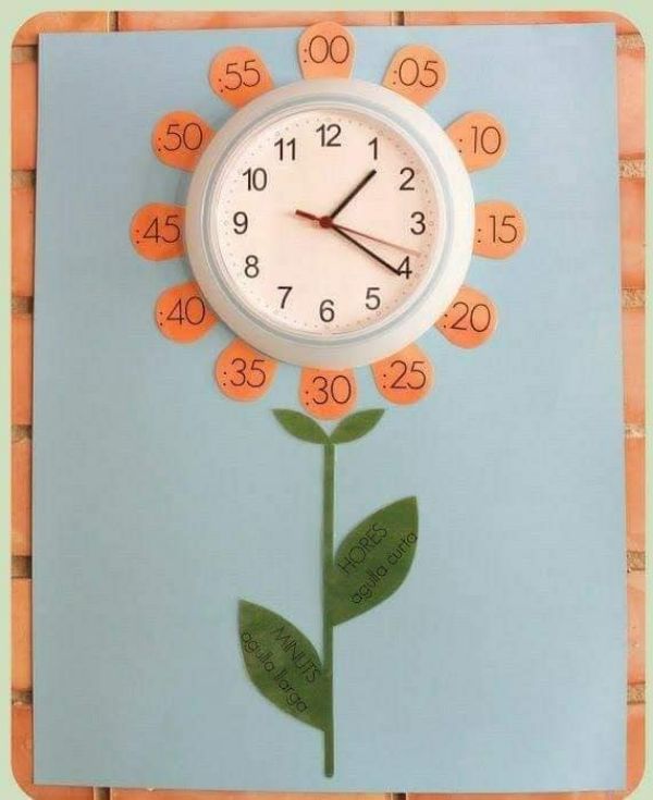 Beautiful Flower Digital Clock Craft Using Paper - Making a Clock Craft To Help Kids Tell Time