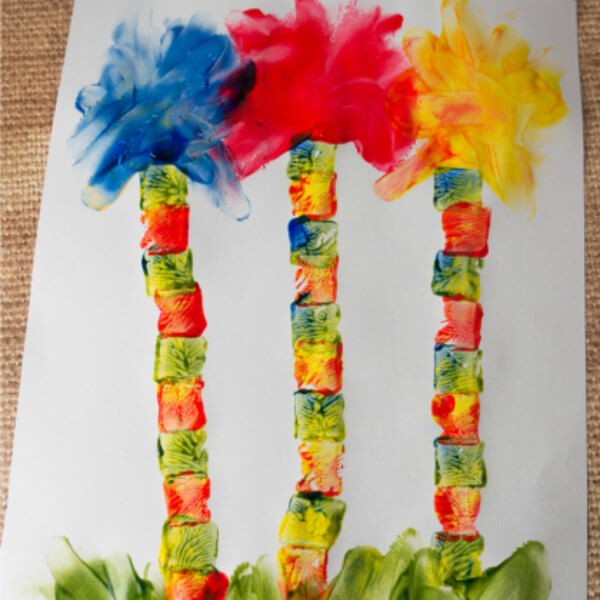Beautiful Lorax Finger Painting Tree Art Idea For Dr. Seuss Week - Creative Activities Inspired By Dr. Seuss For Pre-Kindergarteners