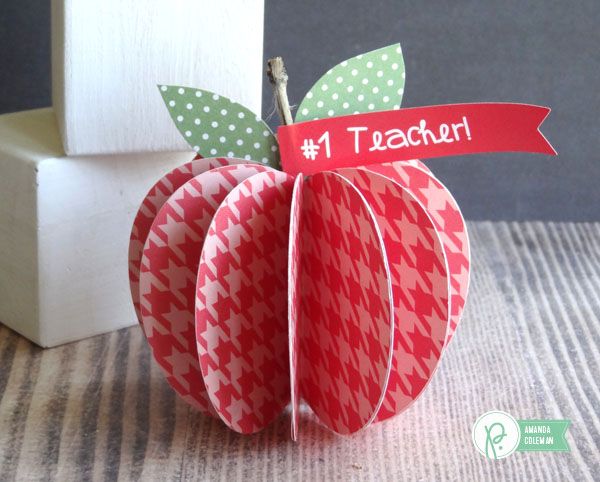 Beautiful Paper Apple Craft Gift Idea For Teacher - Apple Art and Activity Ideas for the Start of School