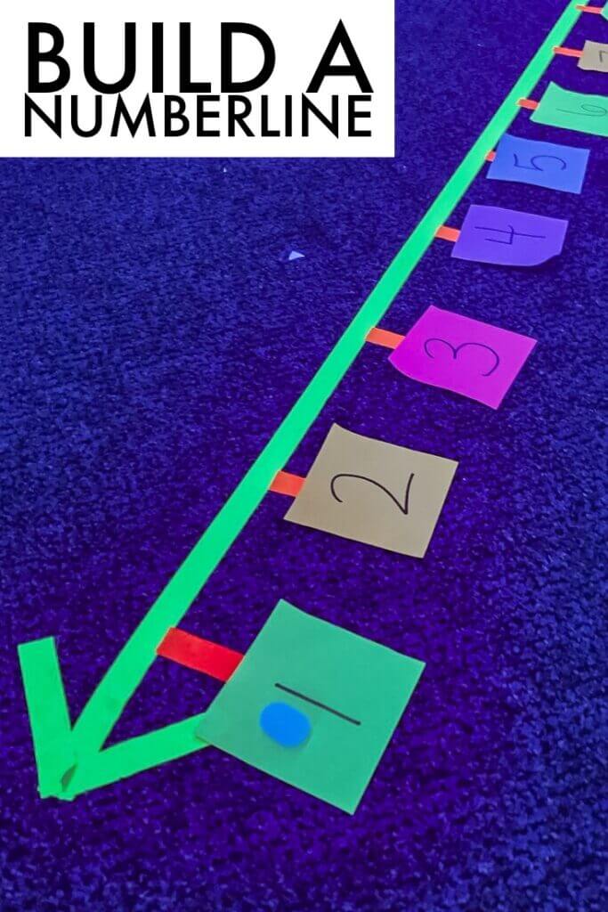 Build A Numberline Using Glow in the Dark Tape - Implementing a GLOW DAY in the educational environment