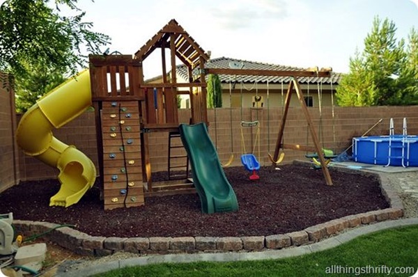 Build a Small Playground In The Backyard For Kids - Backyard fun for kids - game activities ideas.