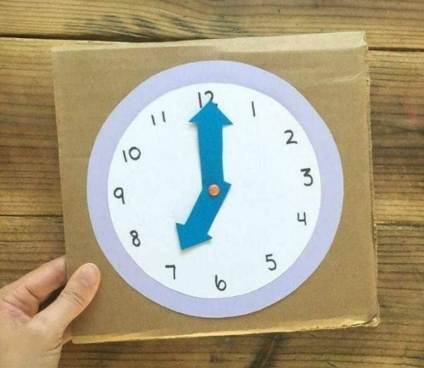 Cardboard & Paper Clock Craft Project For Kids - Creating a Clock Craft To Instruct Kids On Telling Time