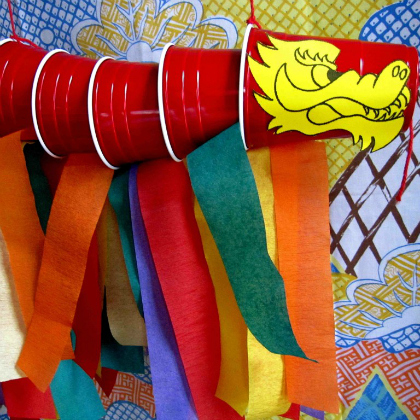 Celebrate Chinese New Year With Paper Cup Dragon Hanging Craft - Fun Ideas with Single-Use Cups for Kids 