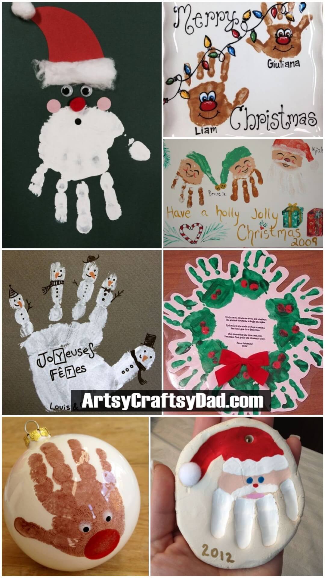  Christmas Handprint Art & Craft Projects for Kids