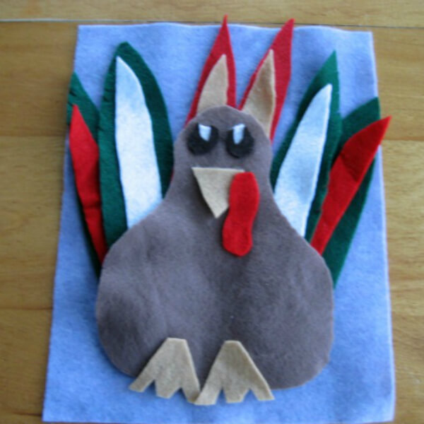 Colorful Felt Turkey Craft Activity For Kids - Arts & Crafts for Little Ones on Thanksgiving