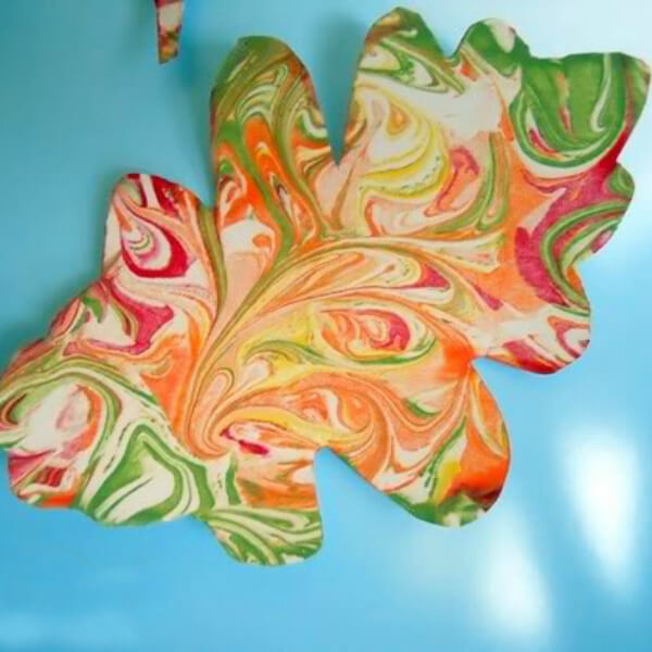 Colorful Painted Autumn Leaf Art Idea For Kindergartners - Leafy Crafts For 5-7-Year-Olds