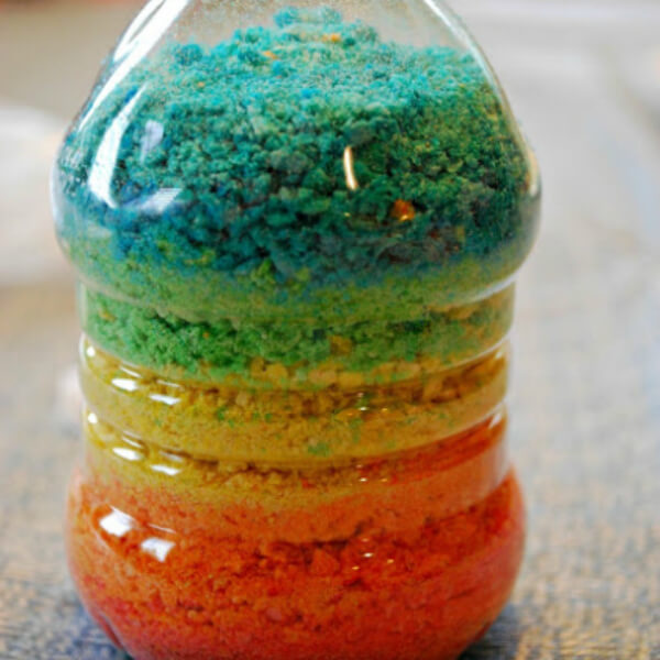 Creative Crushed Cereal Rainbow Bottle Craft Activity For Preschoolers - Utilizing cereal for preschoolers’ activities. 