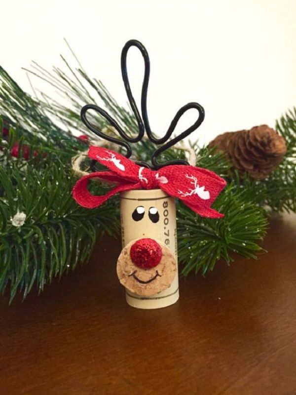 Creative Reindeer Ornament Craft Using Wine Cork - Fun Reindeer Projects for Toddlers - Perfect for Little Ones