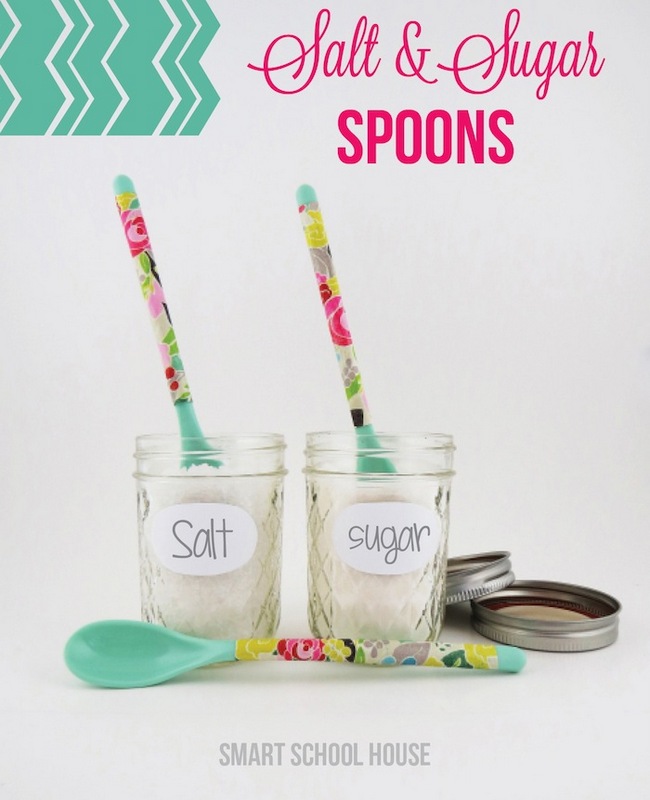 Creative Sugar and Salt Spoons Decoration Craft Using Washi Tape - Enjoyable and inventive plastic spoon constructions