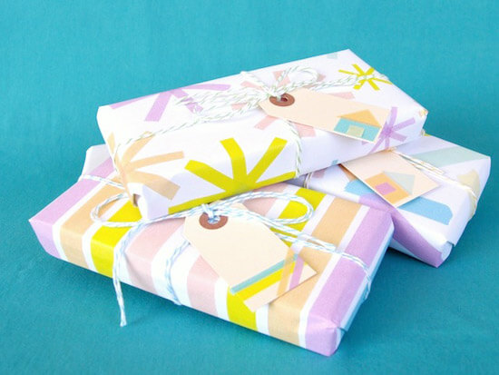 Customize Wrapping Paper Using Colorful Washi Tape - Decorating with Washi Tape