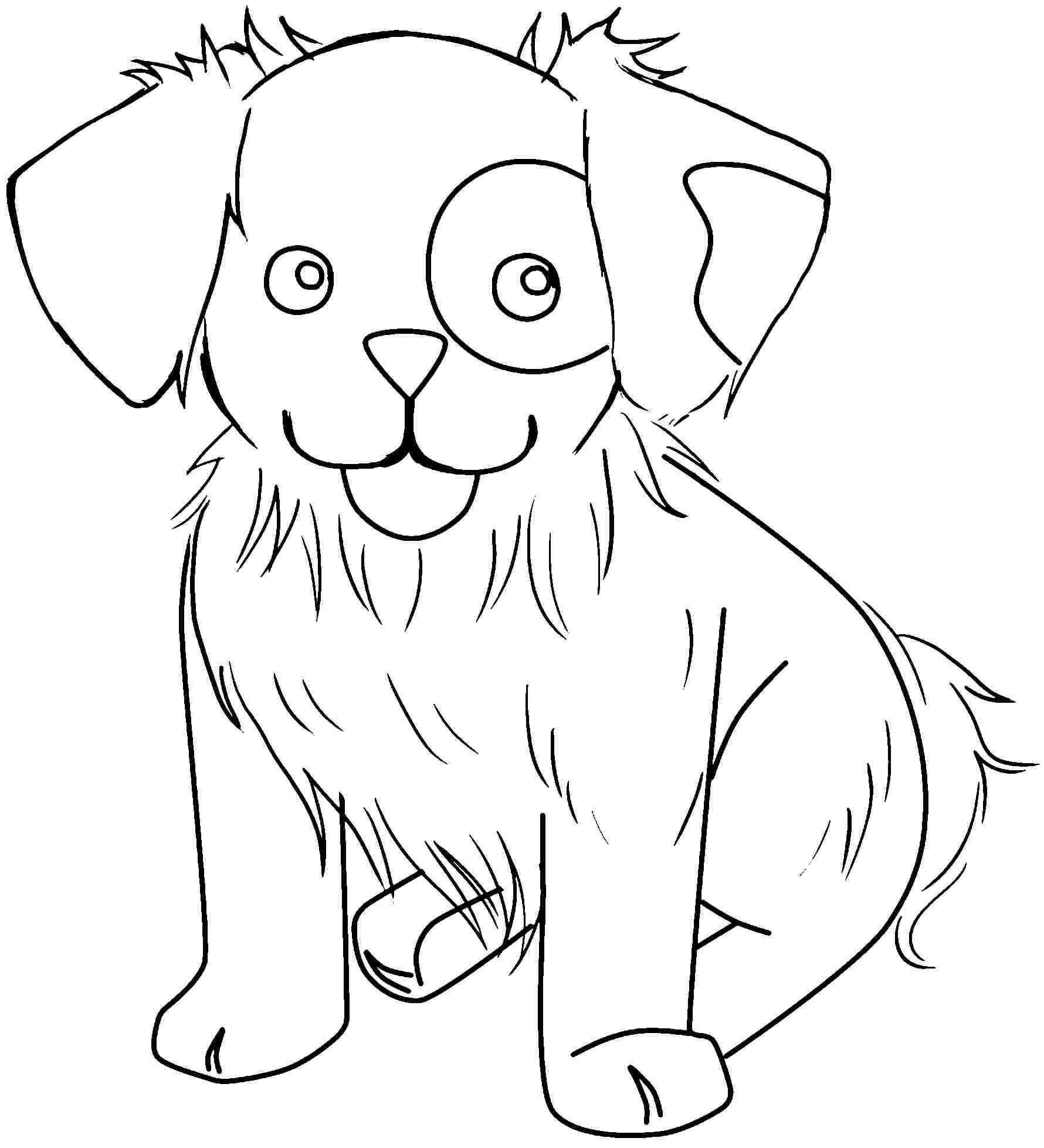 Cute Dog Animal - Animal Coloring Pages You Can Print Instantly