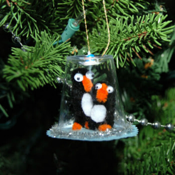 Cute Penguin Snow Globe Ornament Craft For Christmas Tree - Making your own Christmas decorations for children