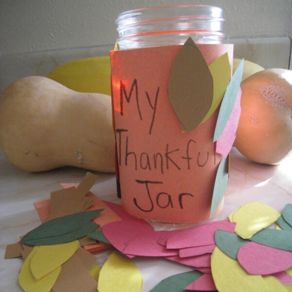 Cute Thankful Jar Activity With Colorful Papers & Black Markers - Activities to Allow Kids to Demonstrate Gratitude