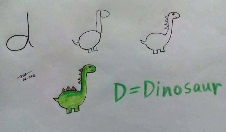 D For Dinosaur Alphabet - Creating Letters for Toddlers